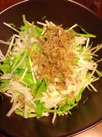 カリッカリッ☆大根と水菜のサラダ