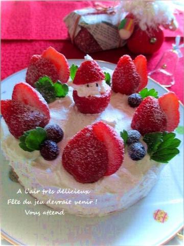 ☆★いちごのサンタのクリスマスケーキ☆★