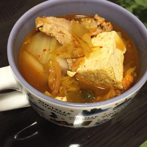 具材たっぷり✳︎チゲ鍋風スープ