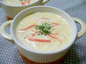 えのきたっぷり～ミルク味噌チーズのスープ